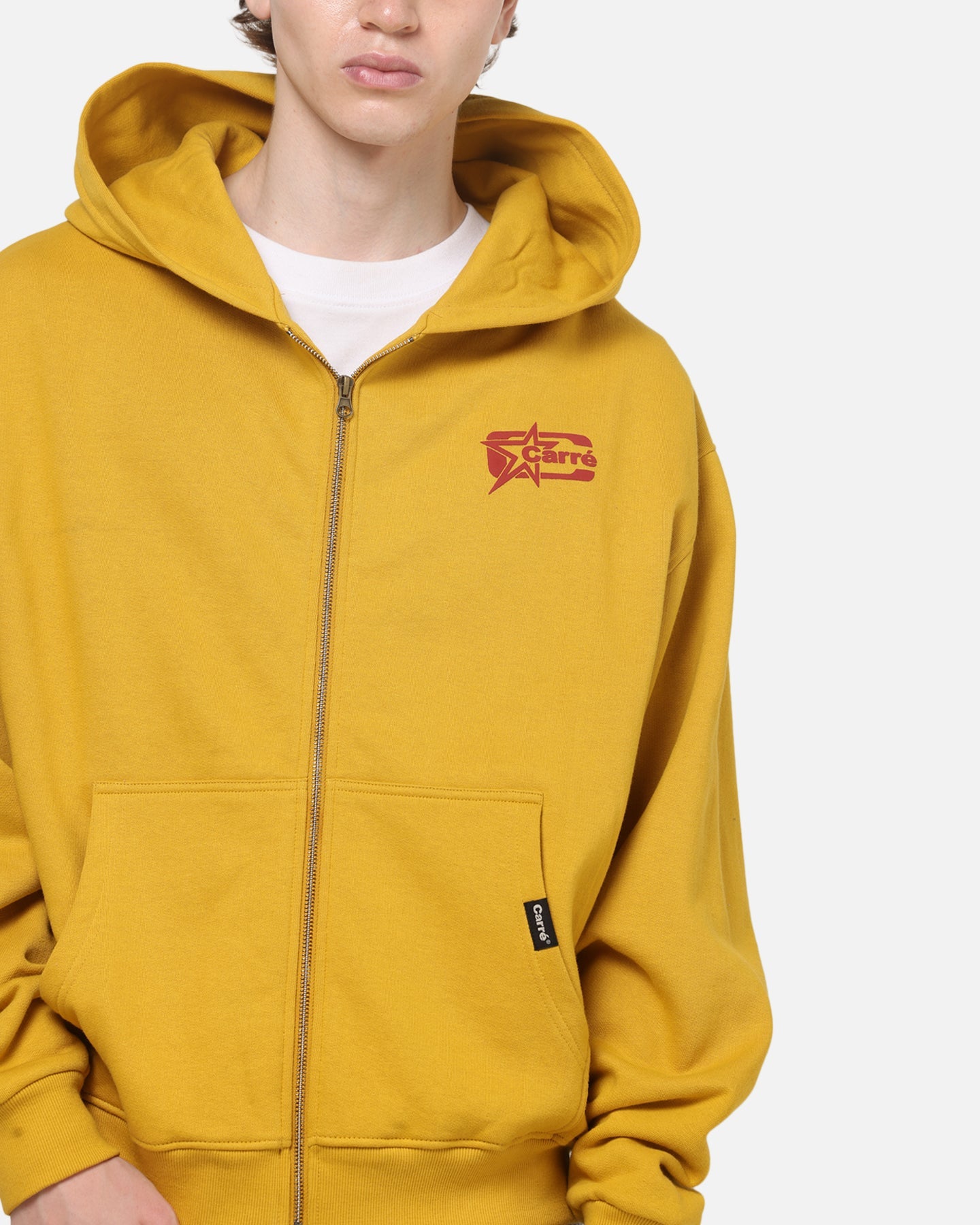 Carre Signature Zip Hoodie Mustard