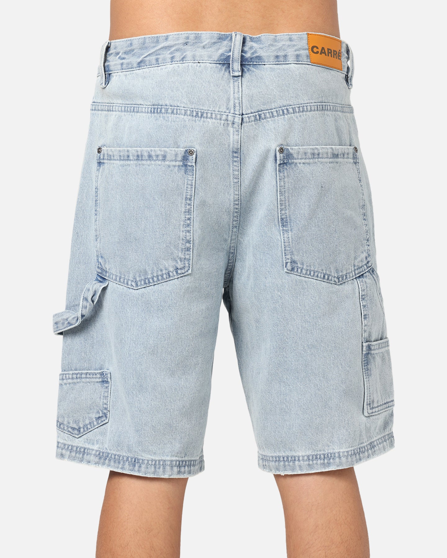Carre Distressed Carpenter Jorts Light Blue Wash