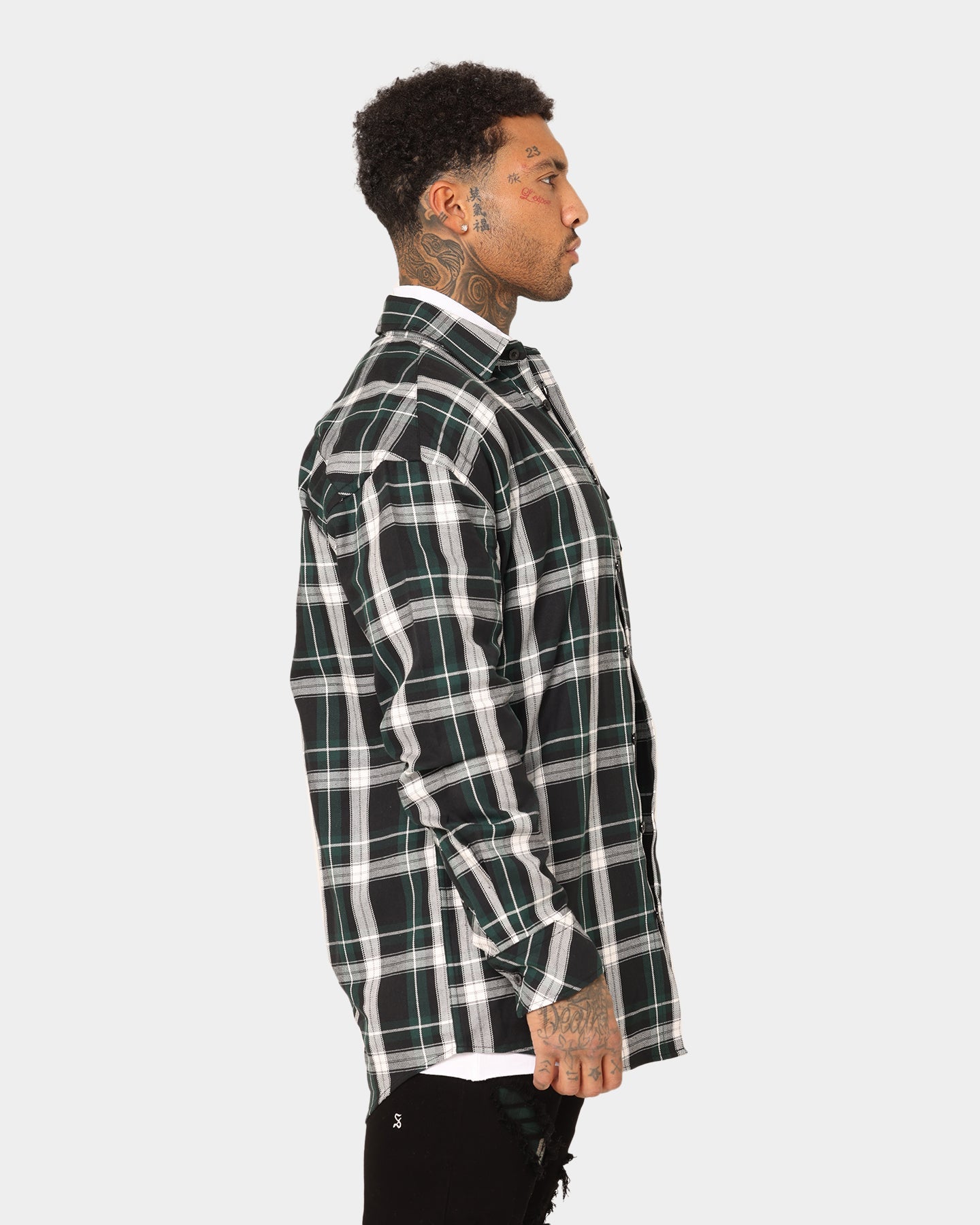 Saint Morta Prima Long Sleeve Flannel Shirt Stadium Green