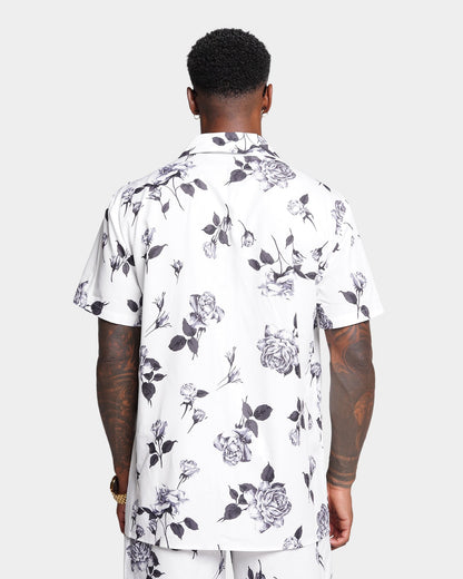 XXIII Milo Floral Button Up Shirt White