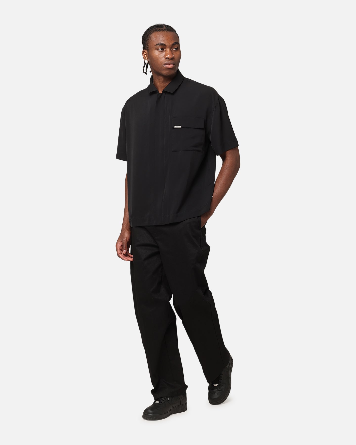Carré Exceptional Pocket Oversized Shirt Black
