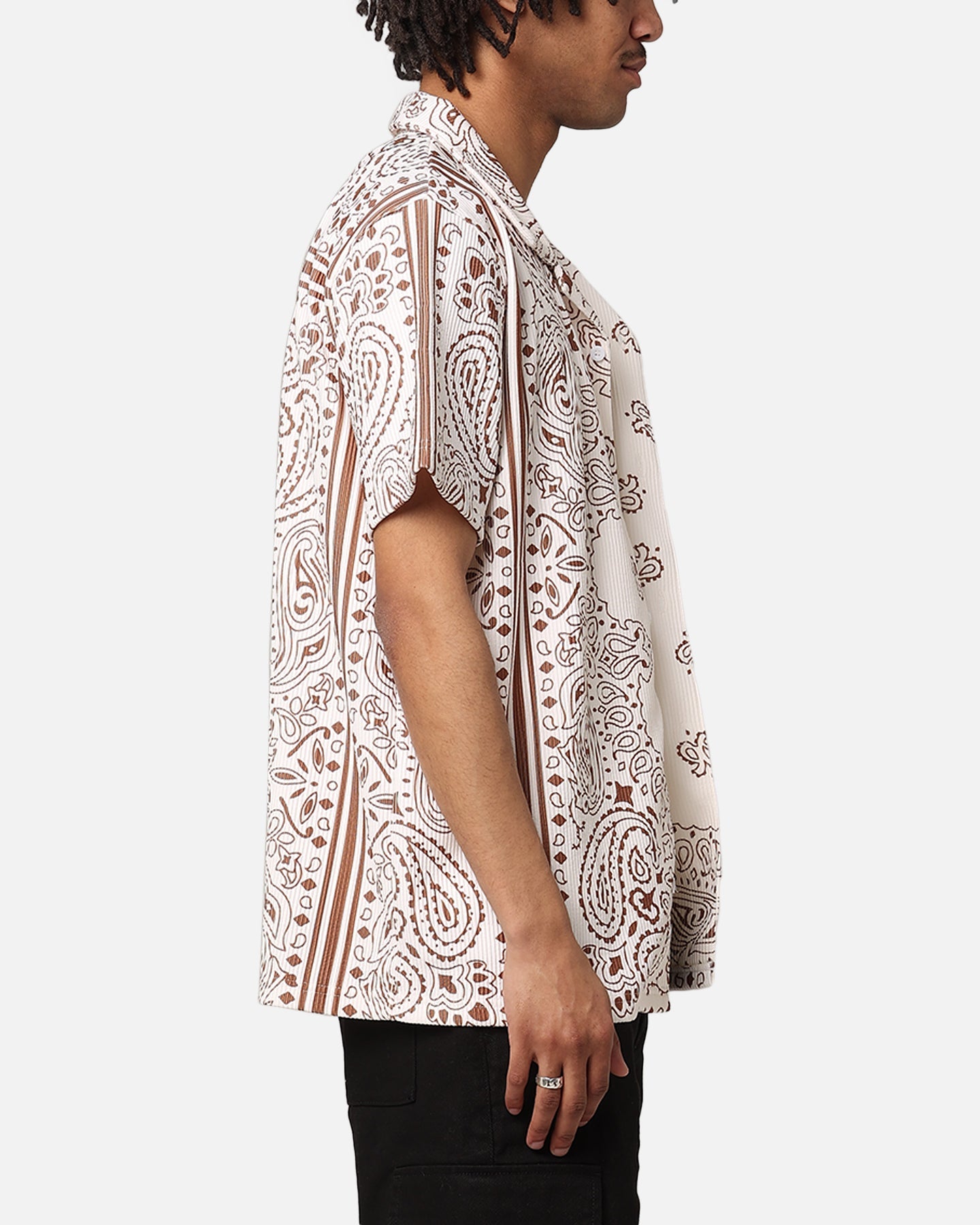 XXIII Paisley Nights Button Up Shirt Cream/Brown