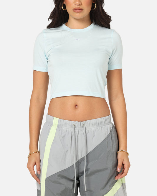Nike Women's Sportswear Essential Slim Cropped T-Shirt Glacier Blue/White