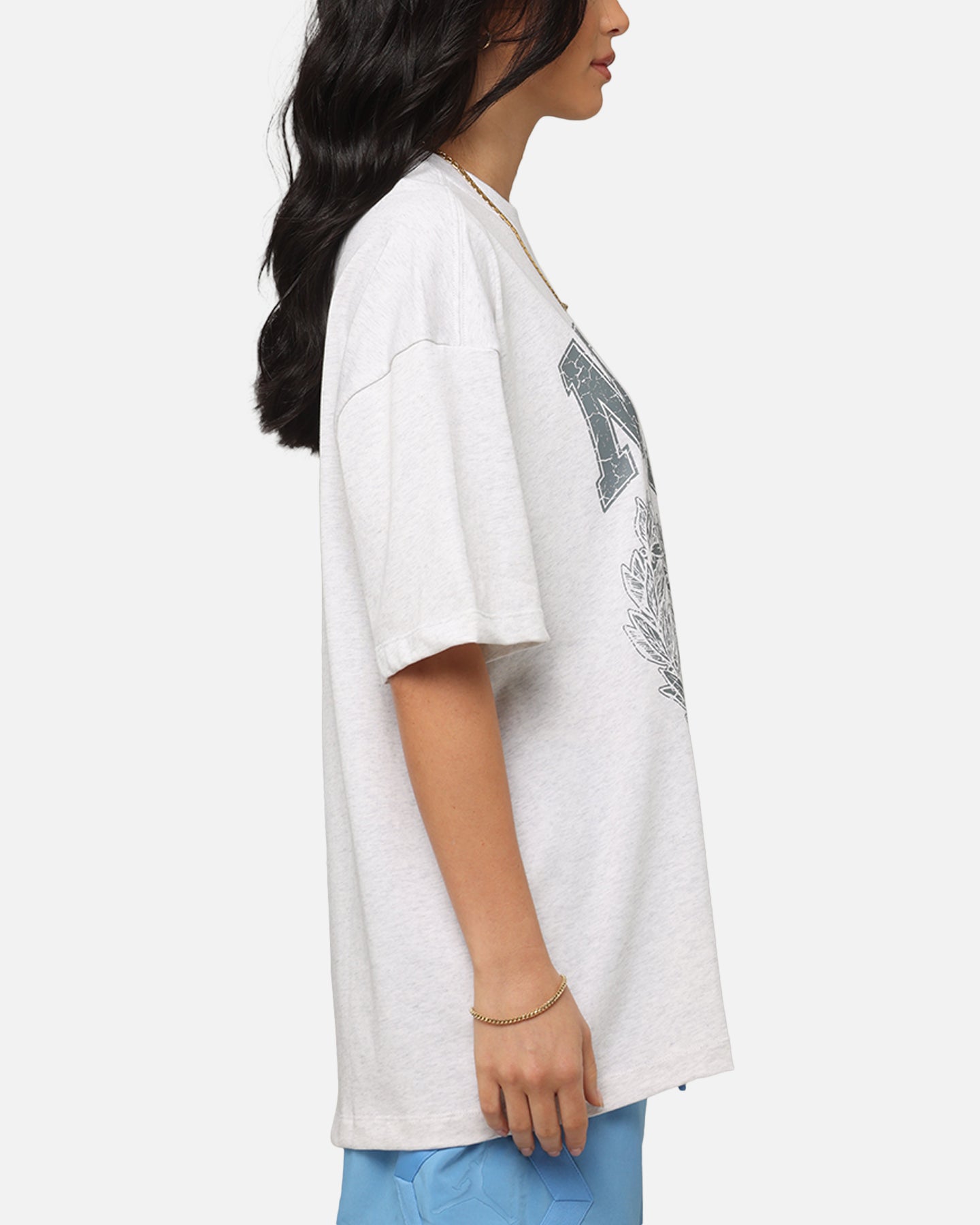 Nike Women's Sportswear Essential Oversized T-Shirt Birch Heather/Cool Grey