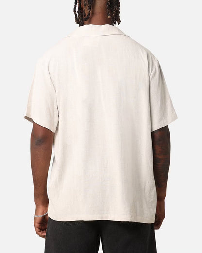 XXIII Venus Linen Button Up Shirt Oatmeal