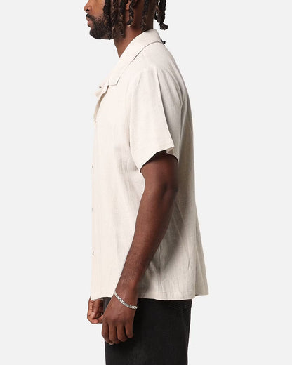 XXIII Venus Linen Button Up Shirt Oatmeal