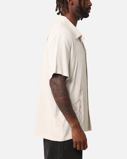 XXIII Venus Linen Button Up Shirt Oatmeal