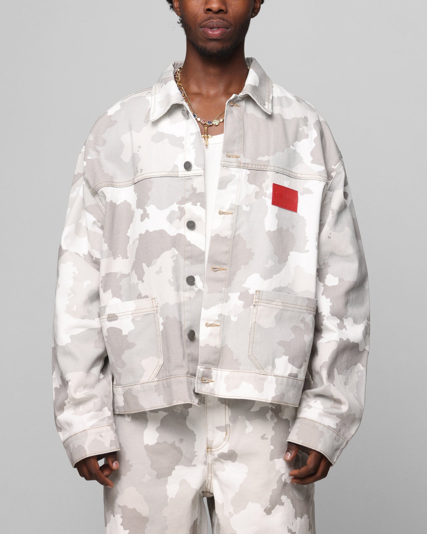 Loiter Prestige Denim Jacket Snow Camo
