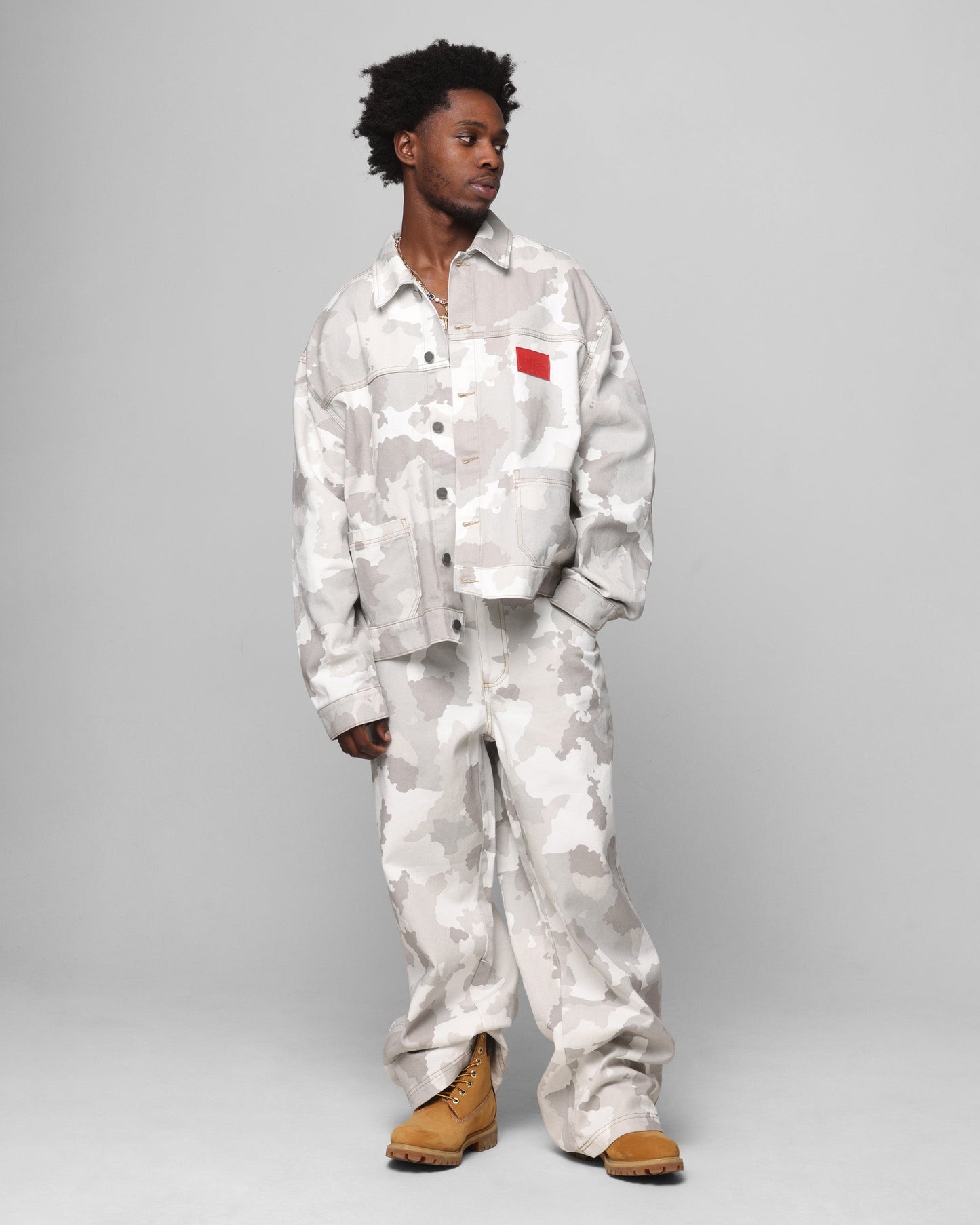 Loiter Prestige Denim Jacket Snow Camo