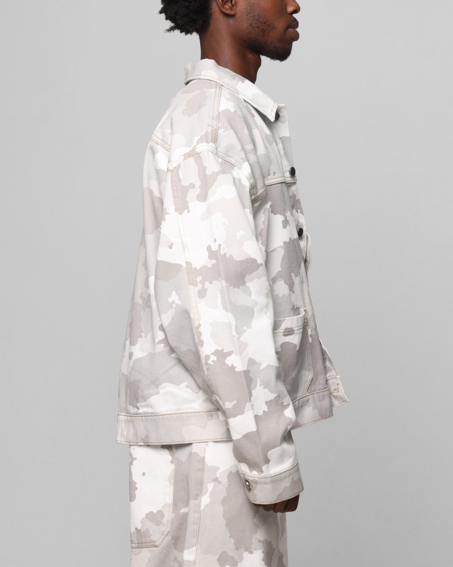 Loiter Prestige Denim Jacket Snow Camo