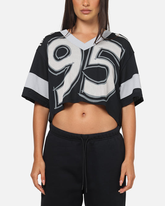 Nike Women's Sportswear Cropped Jersey Black/Grey