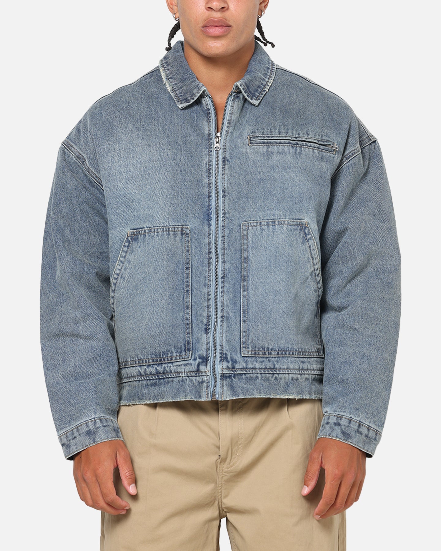 Saint Morta Halo Zip Jacket Dirty Denim