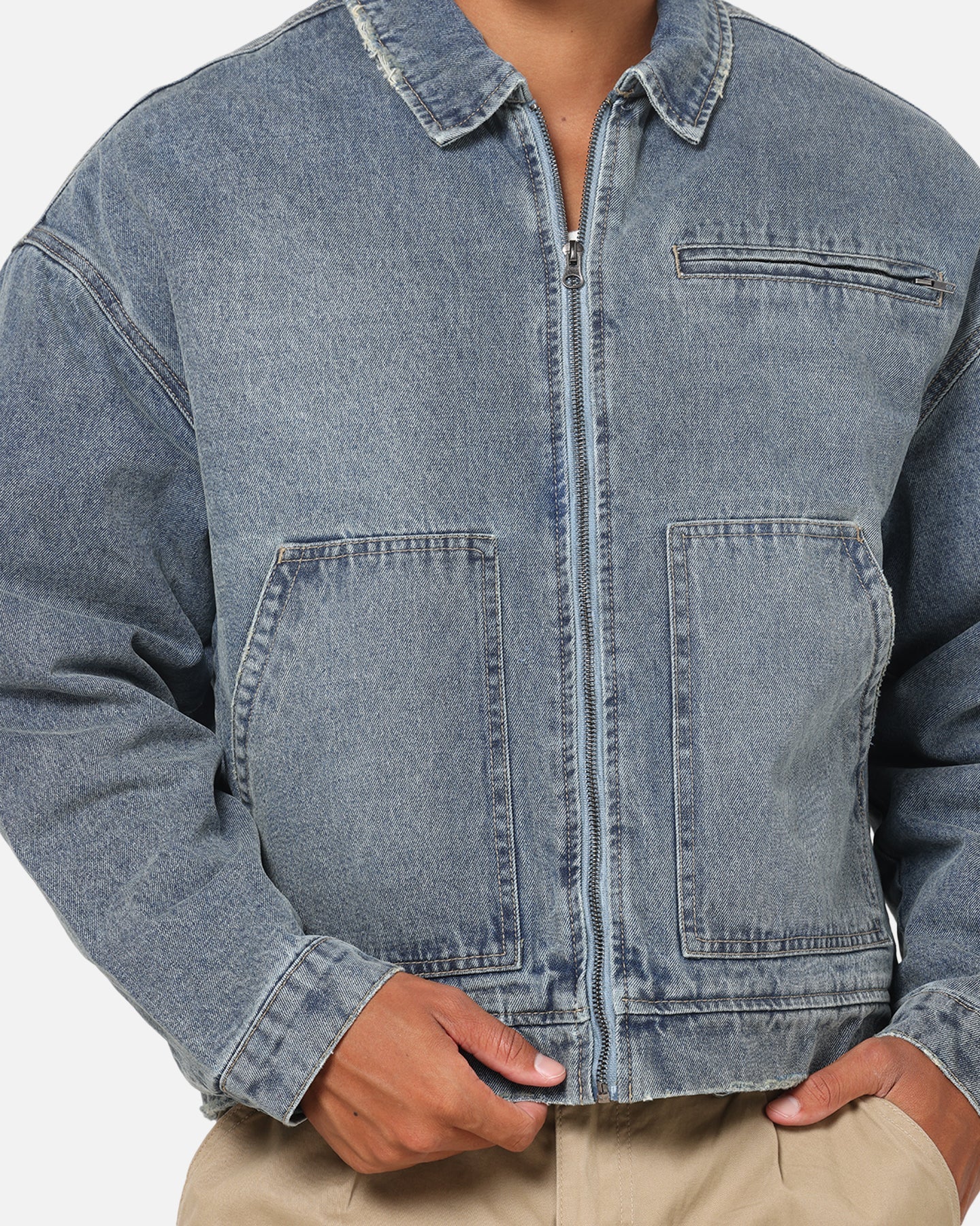 Saint Morta Halo Zip Jacket Dirty Denim