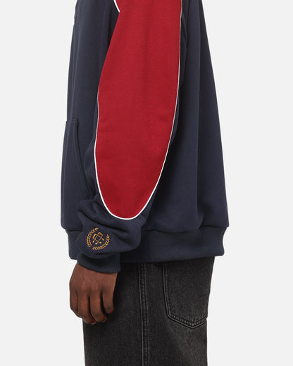 Carre Assembly League 1/4 Zip Crewneck Navy/Red