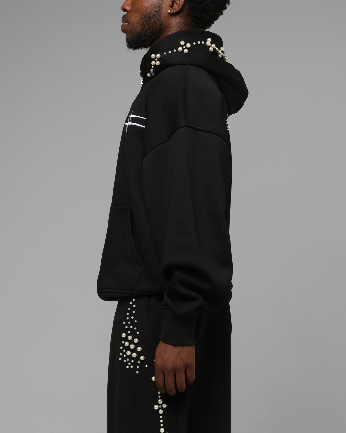 Loiter Pearl Zip Hoodie Black