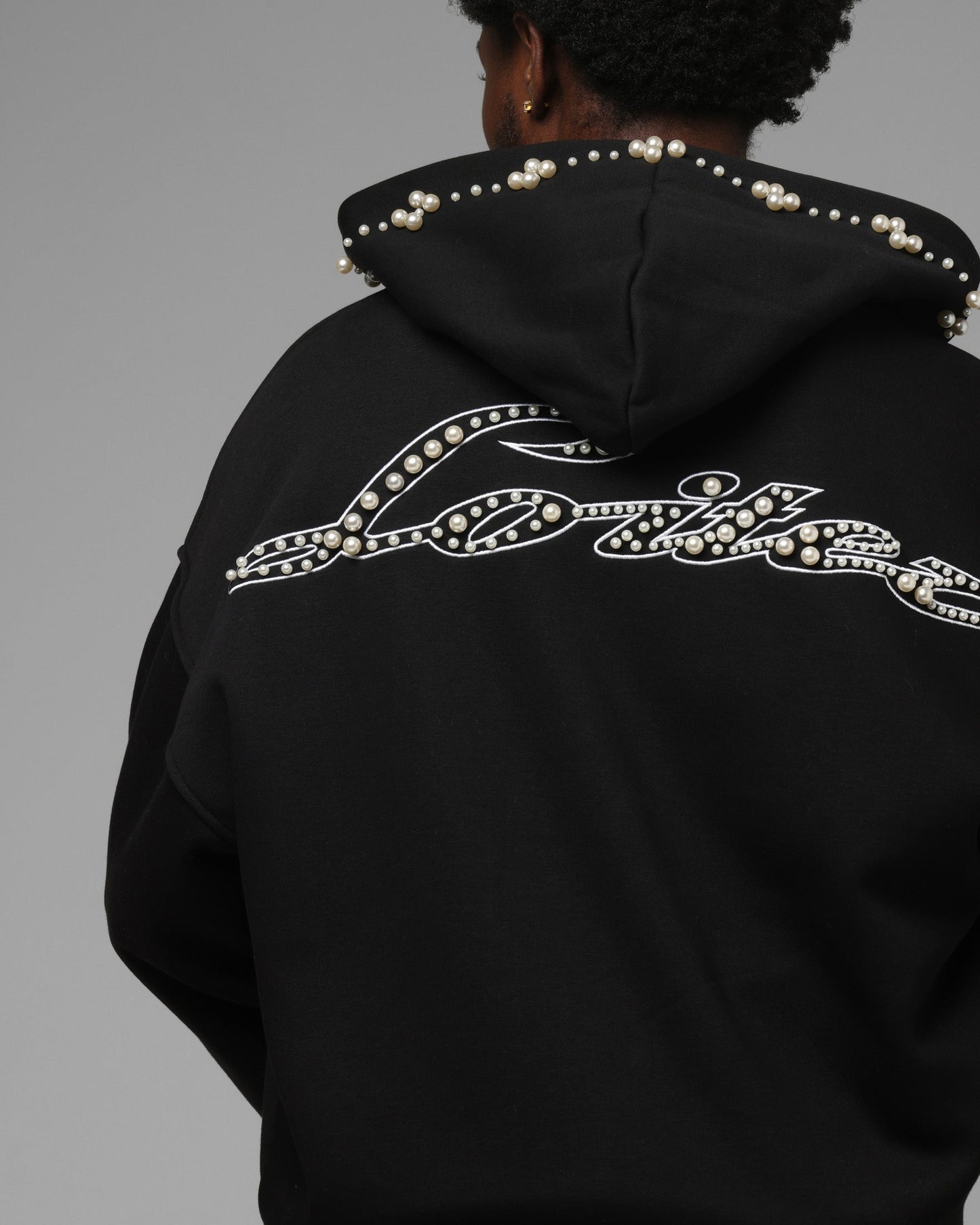 Loiter Pearl Zip Hoodie Black