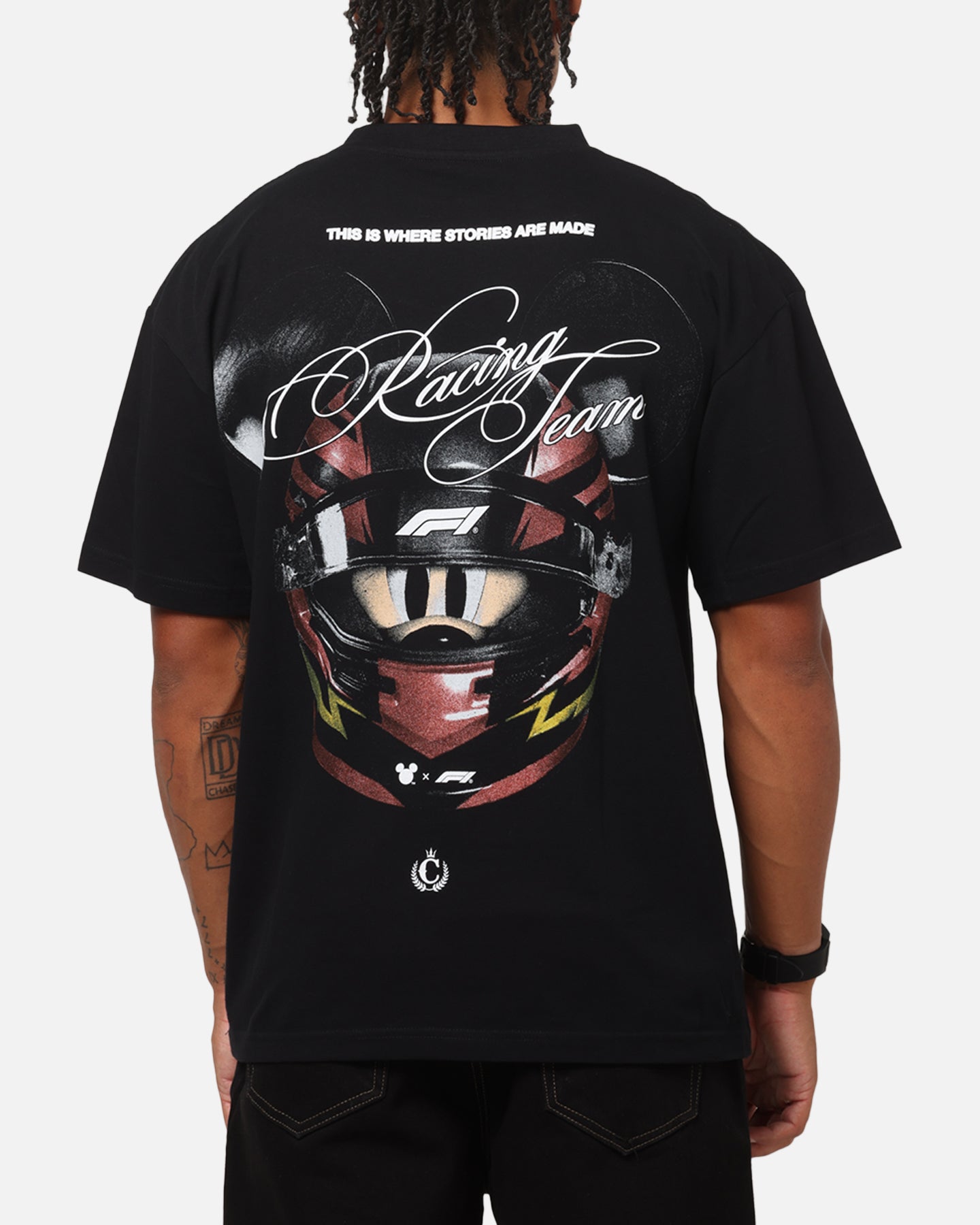 Culture Kings Disney x Formula 1® Mickey Helmet Vintage T-Shirt Black