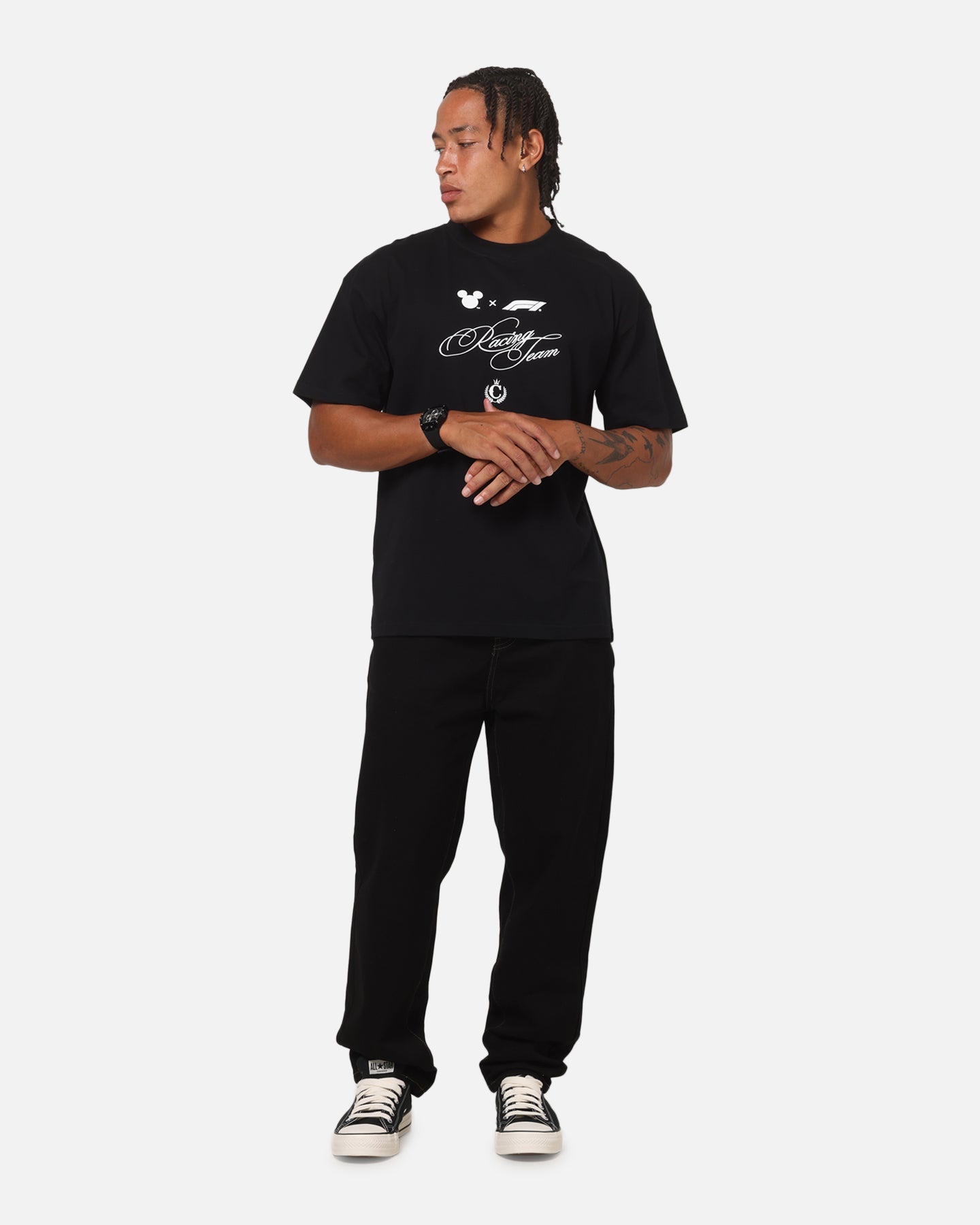 Culture Kings Disney x Formula 1® Mickey Helmet Vintage T-Shirt Black