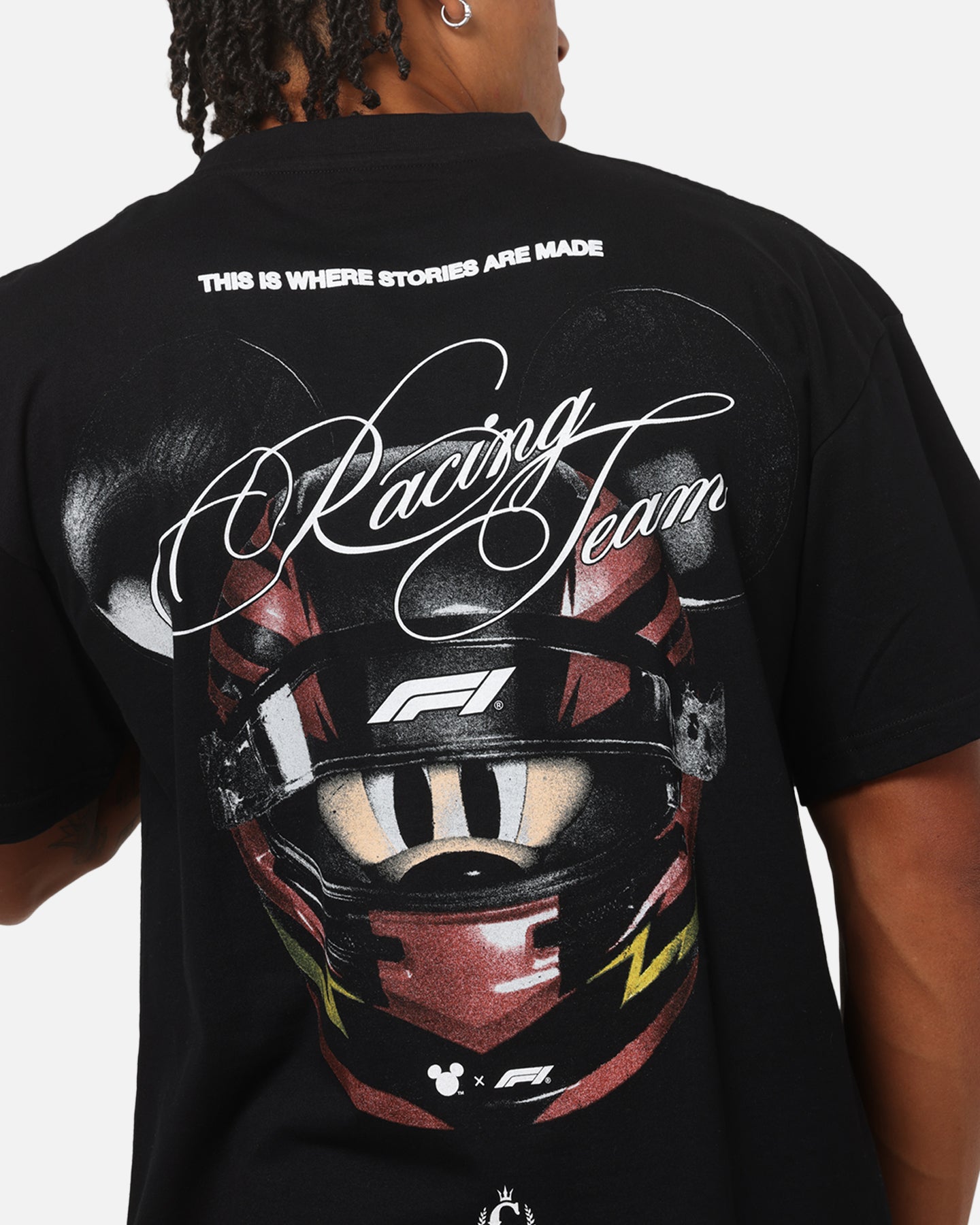 Culture Kings Disney x Formula 1® Mickey Helmet Vintage T-Shirt Black