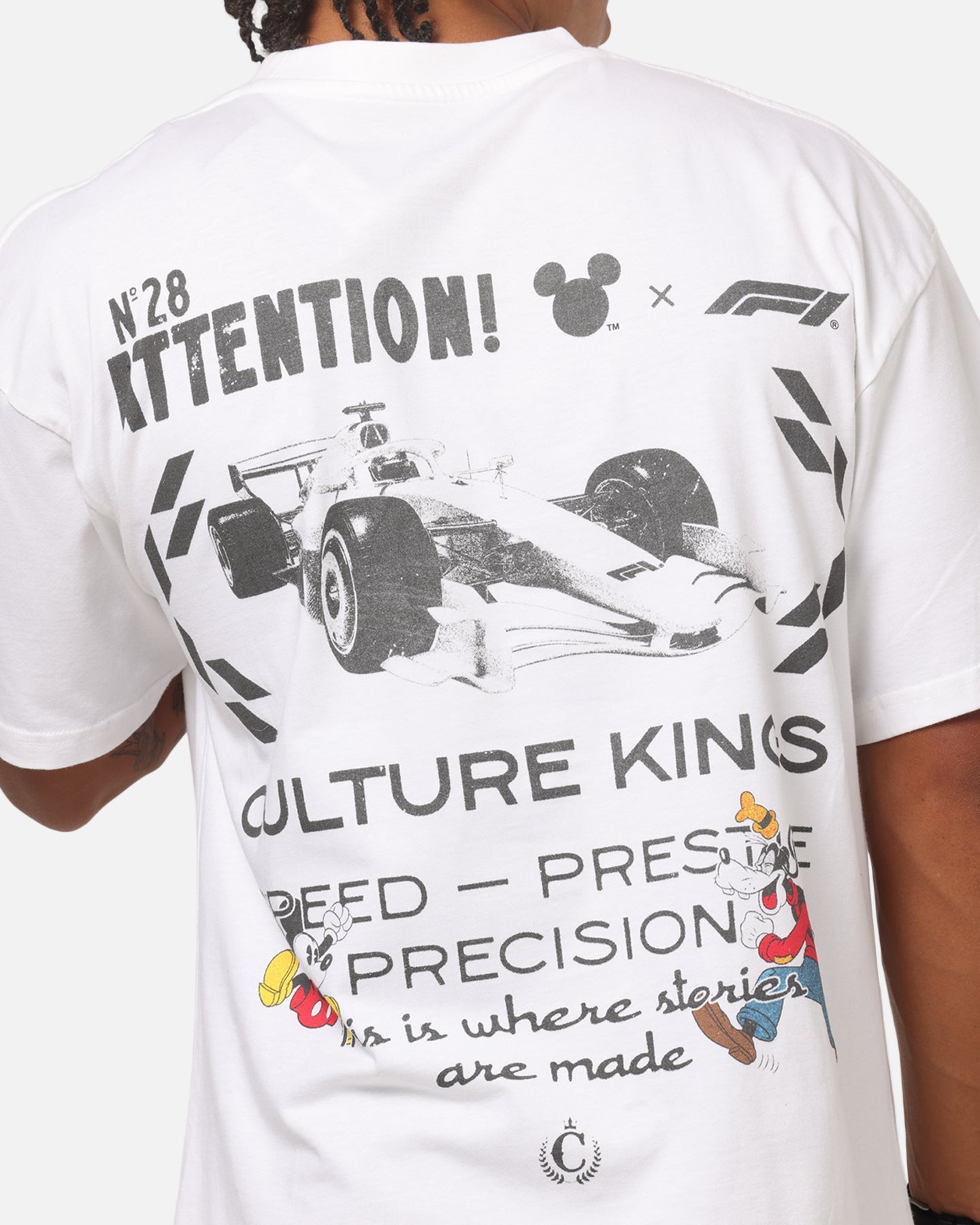 Culture Kings Disney x Formula 1® Mickey Mechanic Vintage T-Shirt White