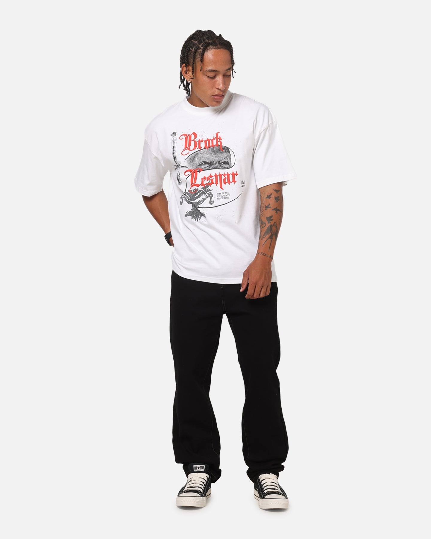 73Studio X WWE Brock Lesner Vintage T-Shirt White