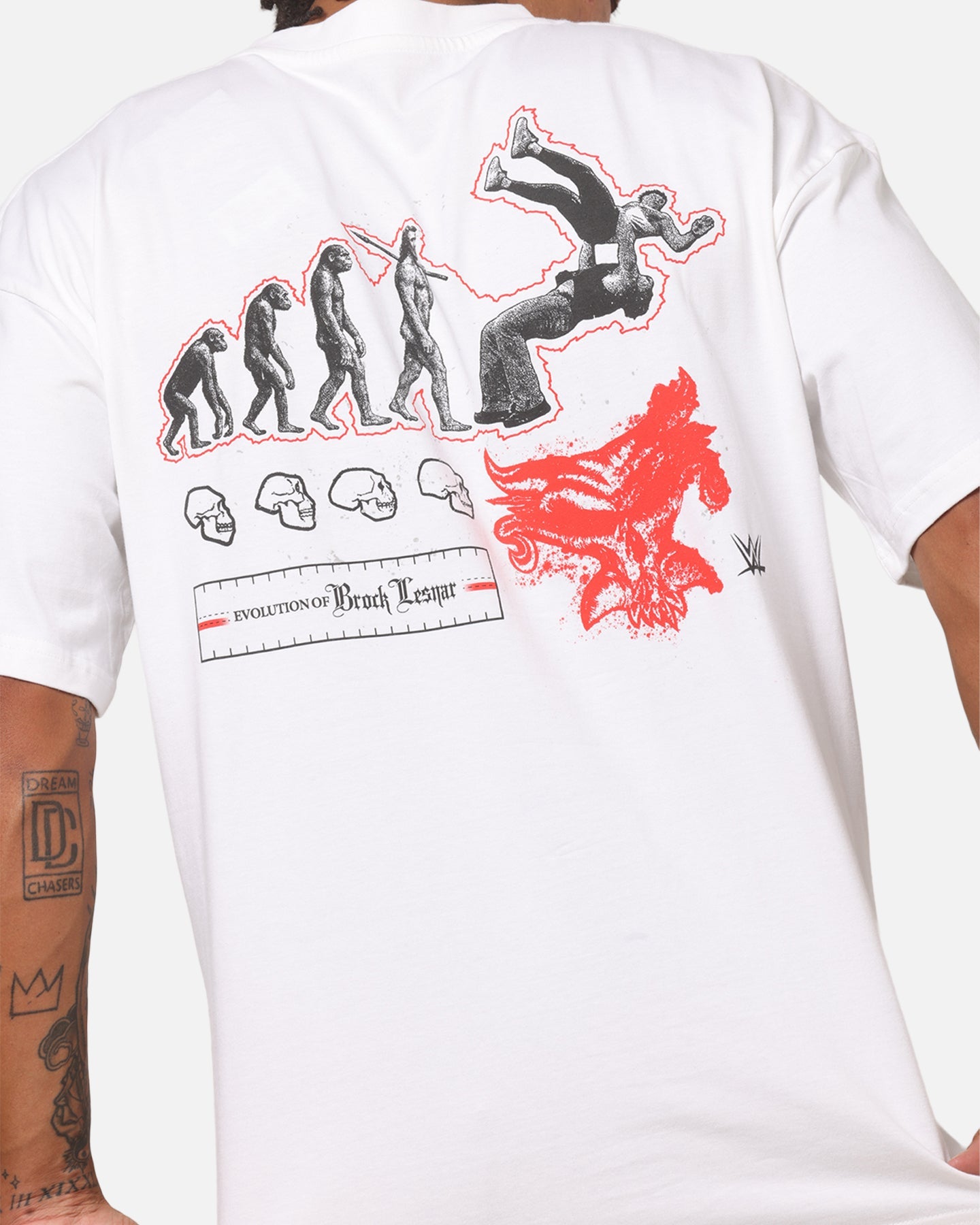 73Studio X WWE Brock Lesner Vintage T-Shirt White