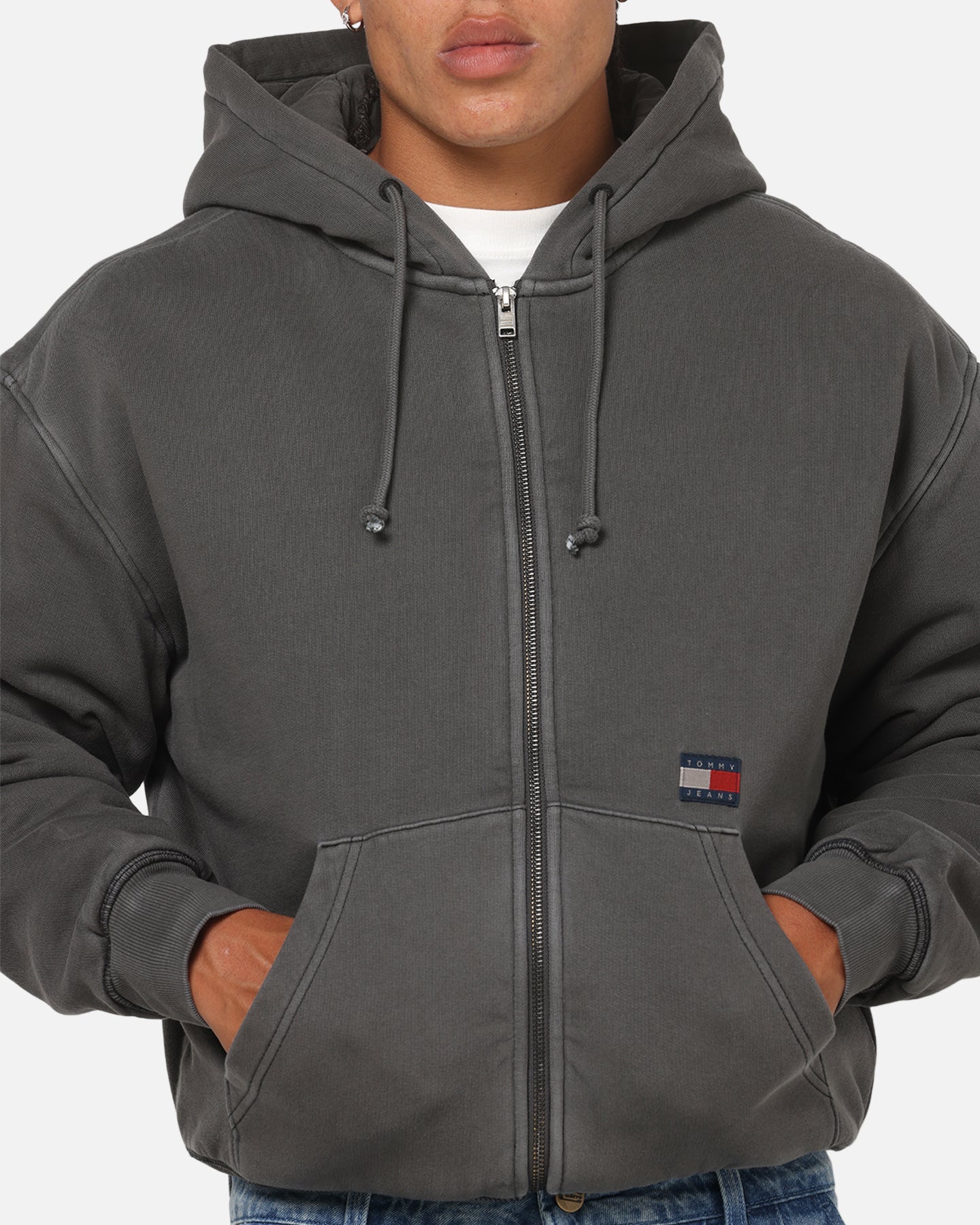 Tommy Jeans Quilt New Classics Zip Up Jacket Black