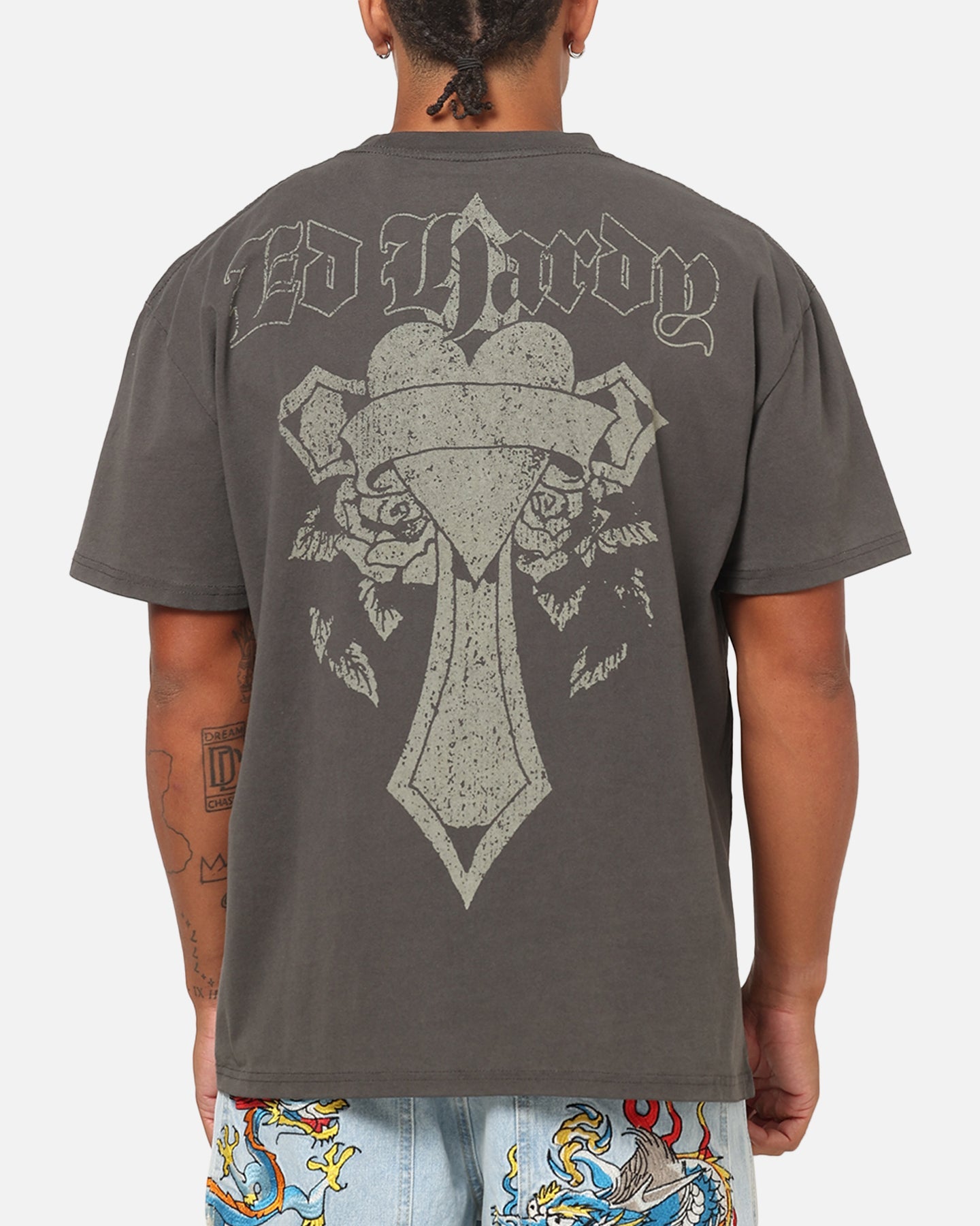 Ed Hardy Sacred Heart T-Shirt Black Wash