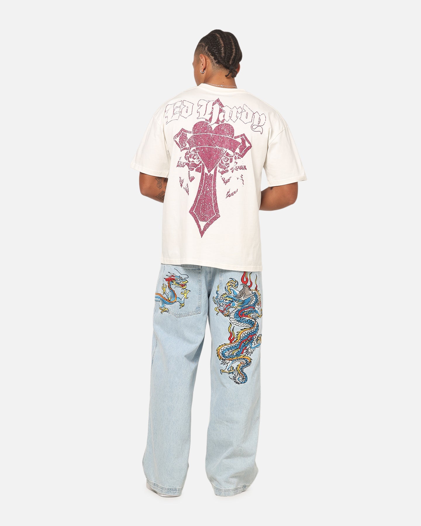 Ed Hardy Sacred Heart T-Shirt Off White