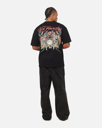 Ed Hardy Bloom T-Shirt Black
