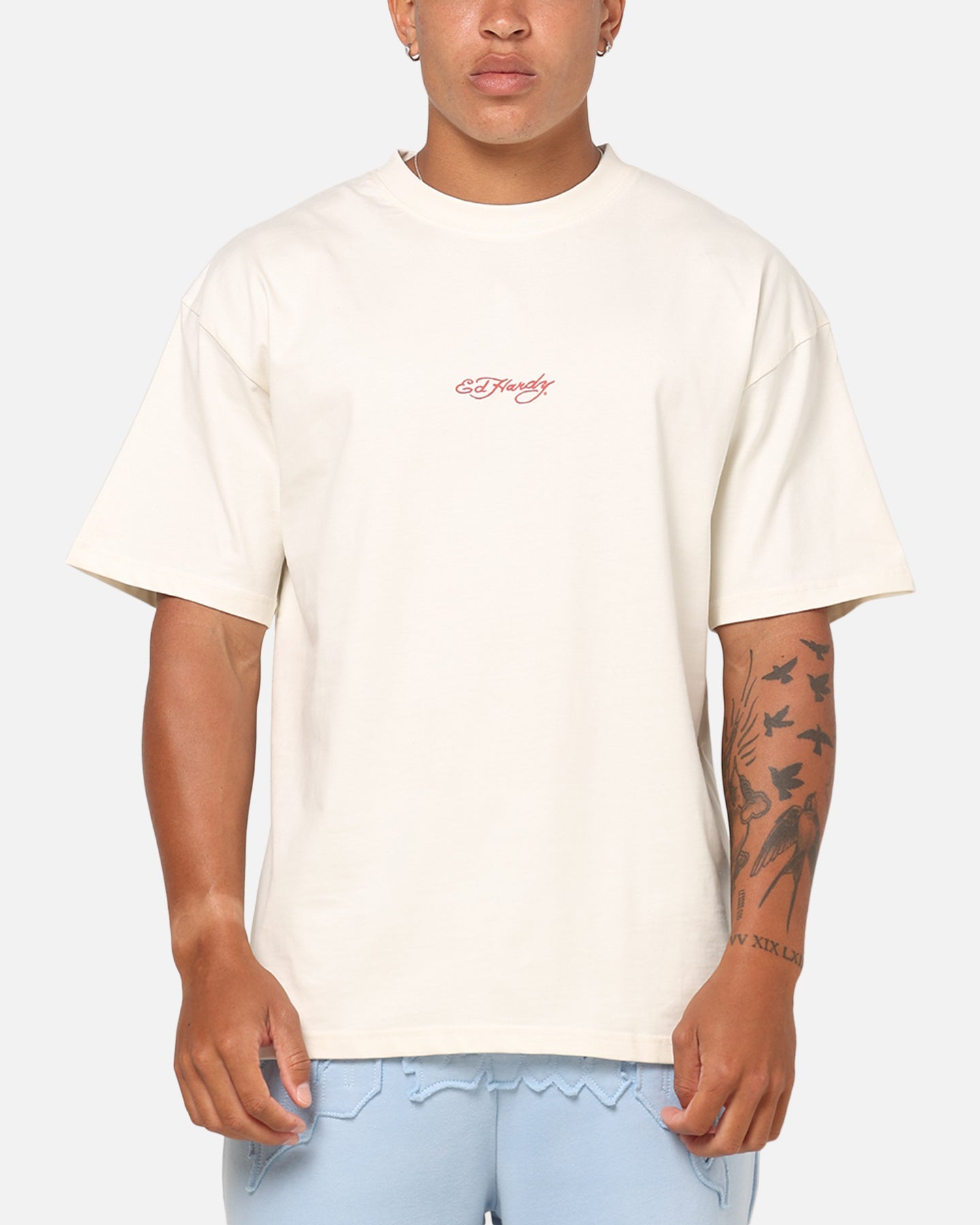 Ed Hardy Bloom T-Shirt Off White