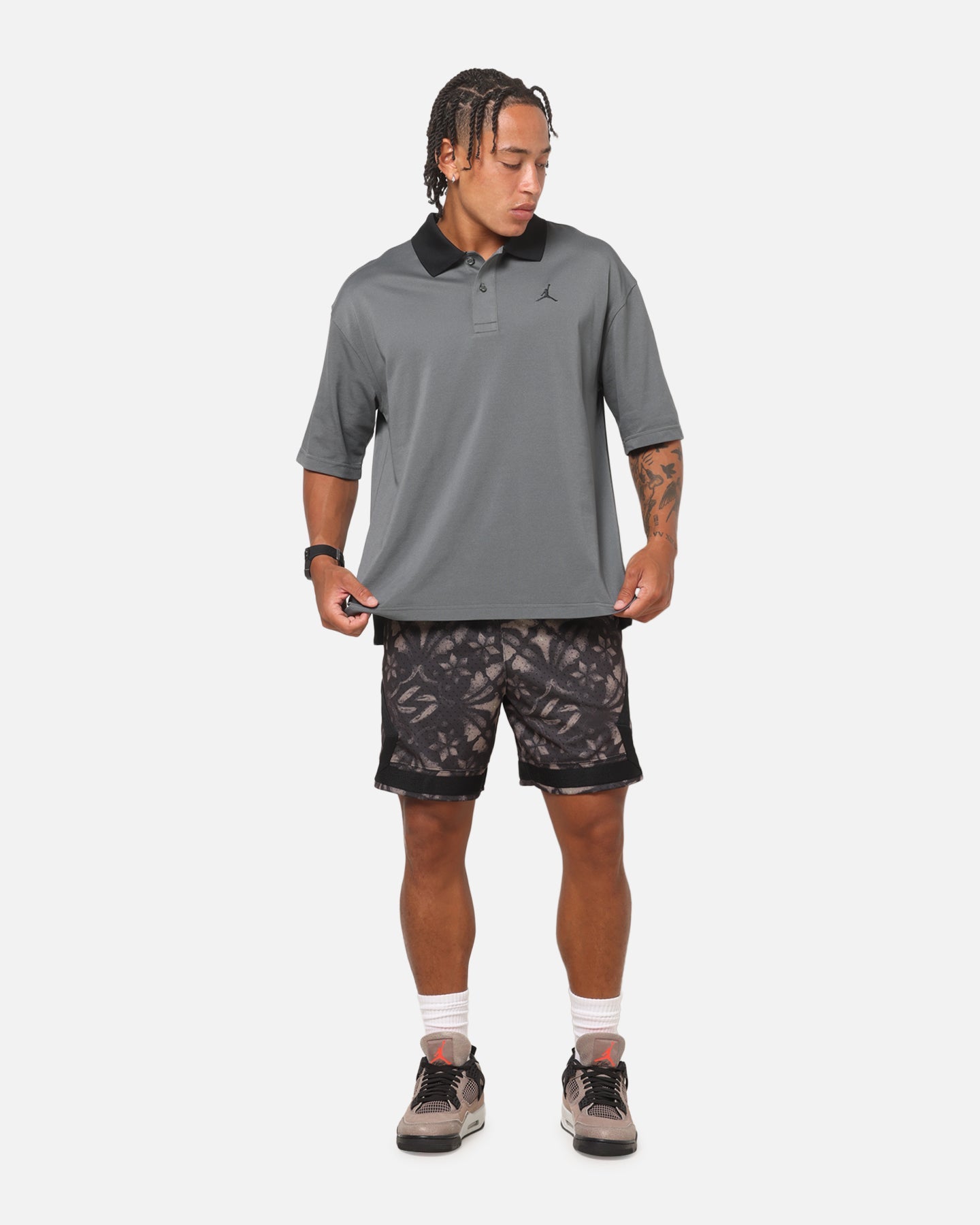 Jordan Brooklyn Polo Top Iron Grey