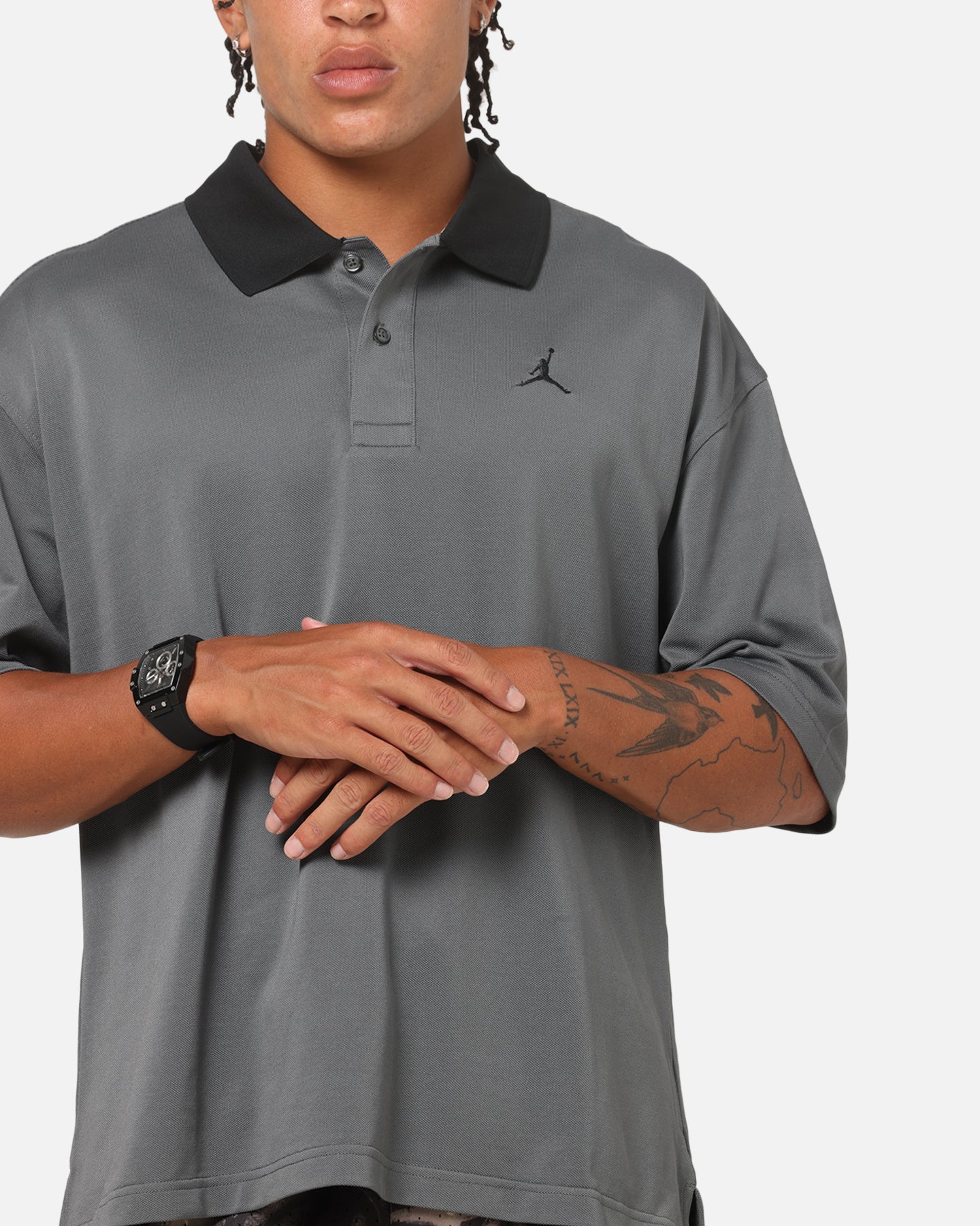 Jordan Brooklyn Polo Top Iron Grey