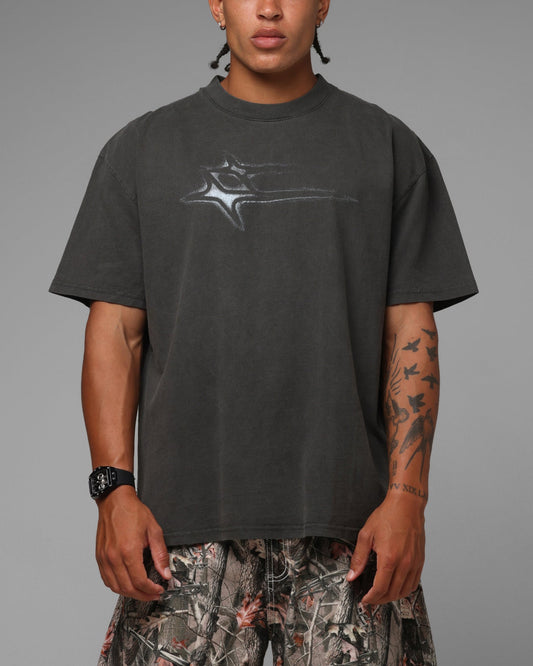 Loiter Afterimage T-Shirt Black Wash