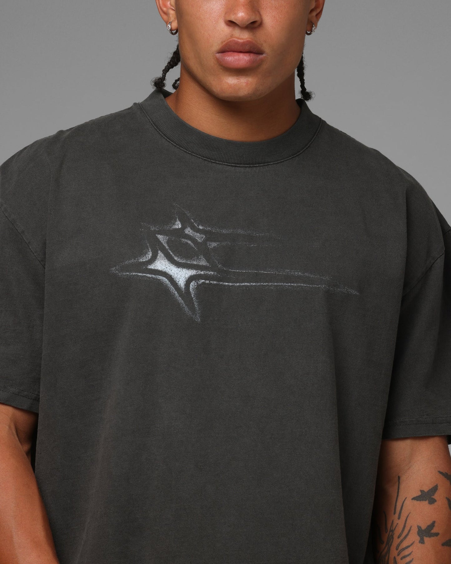 Loiter Afterimage T-Shirt Black Wash