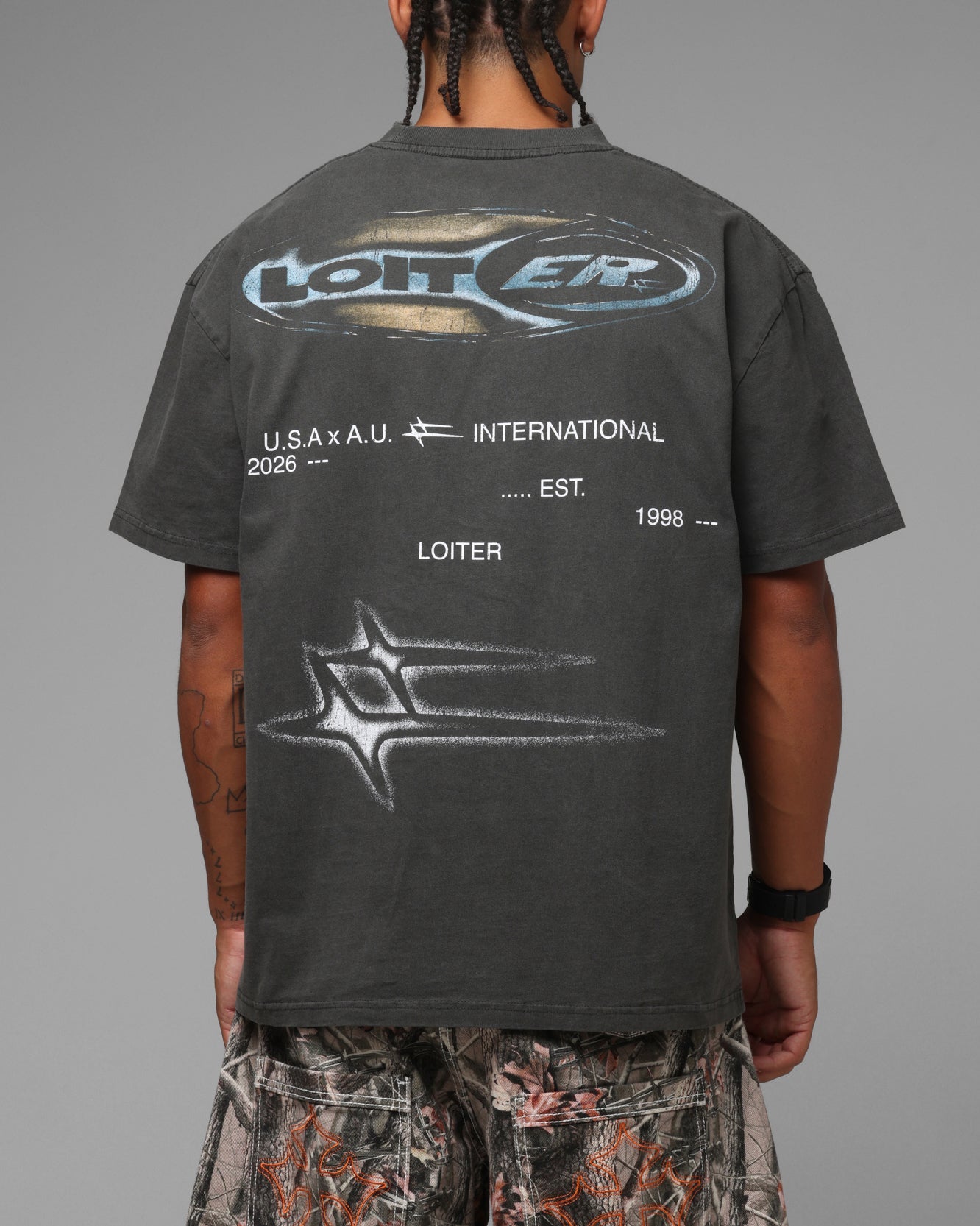 Loiter Speedform T-Shirt Black Wash