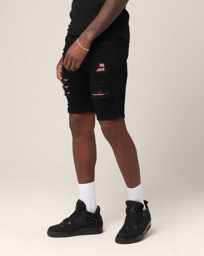 Saint Morta Paisley Summum Shorts Black/Red