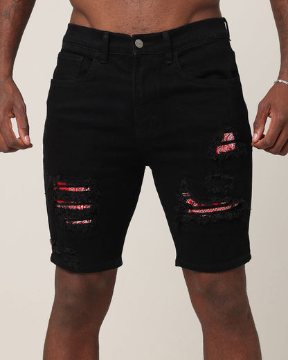 Saint Morta Paisley Summum Shorts Black/Red