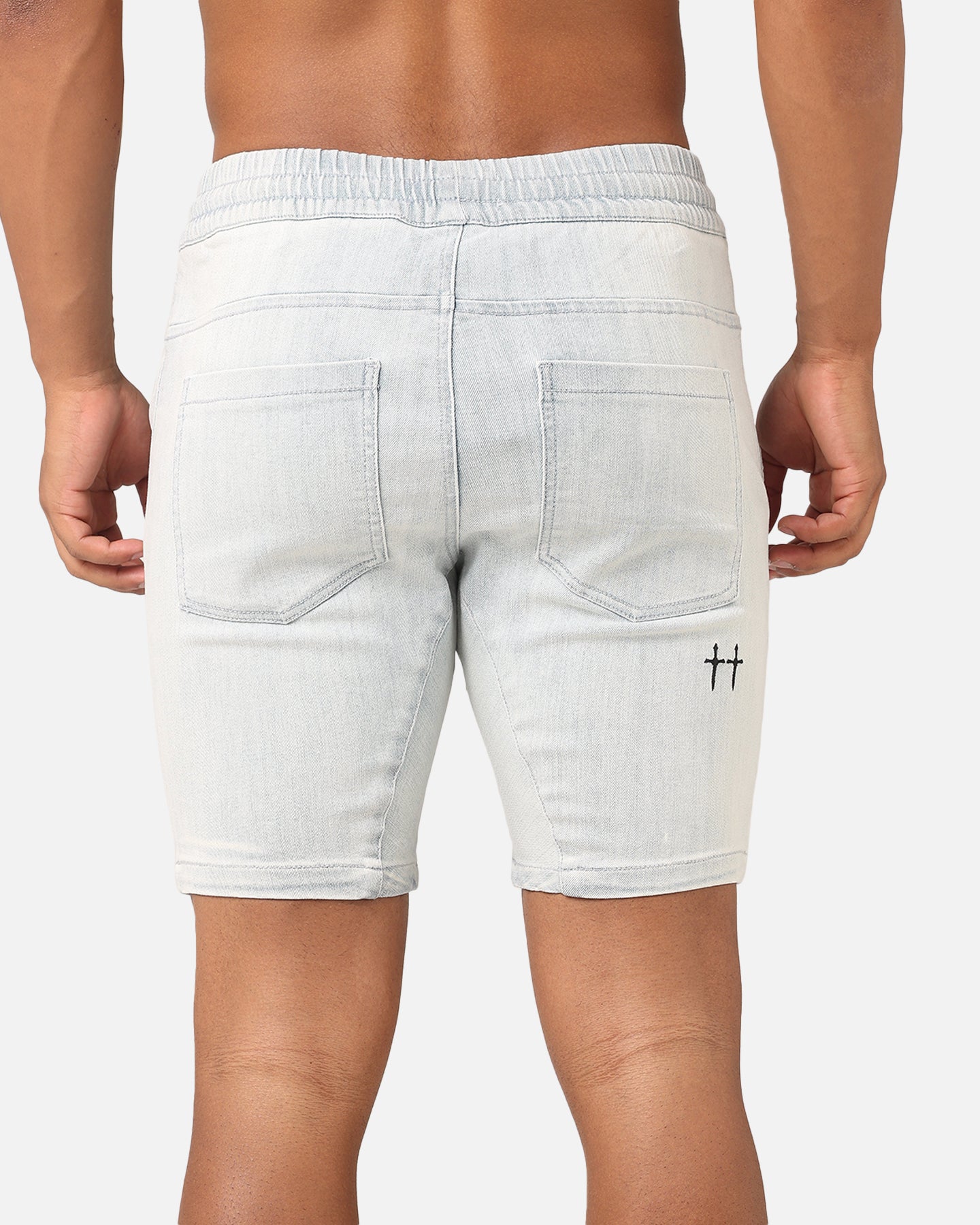 Saint Morta Correr Denim Shorts Light Blue