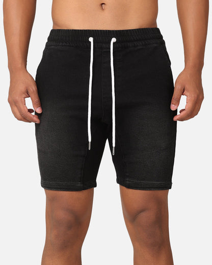 Saint Morta Correr Denim Shorts Washed Black