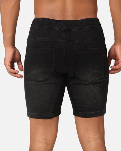 Saint Morta Correr Denim Shorts Washed Black