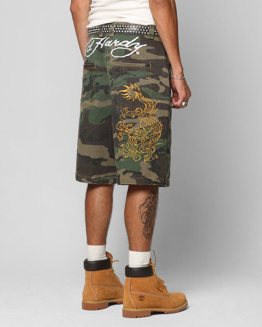Ed Hardy Dragon Jorts Camo