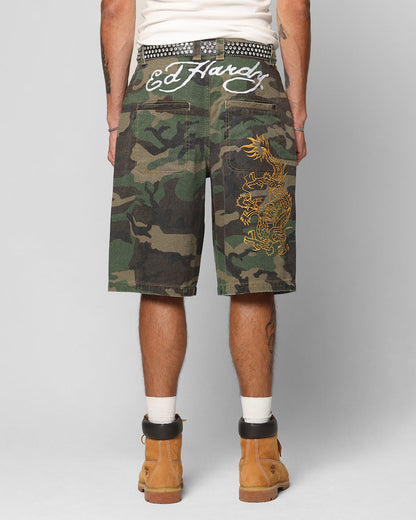 Ed Hardy Dragon Jorts Camo