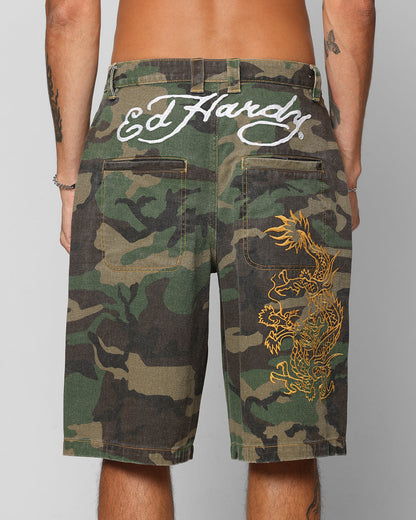 Ed Hardy Dragon Jorts Camo