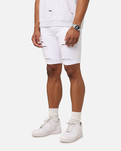 Saint Morta Dynasty Thrash V2 Denim Shorts White