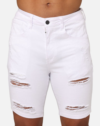 Saint Morta Dynasty Thrash V2 Denim Shorts White