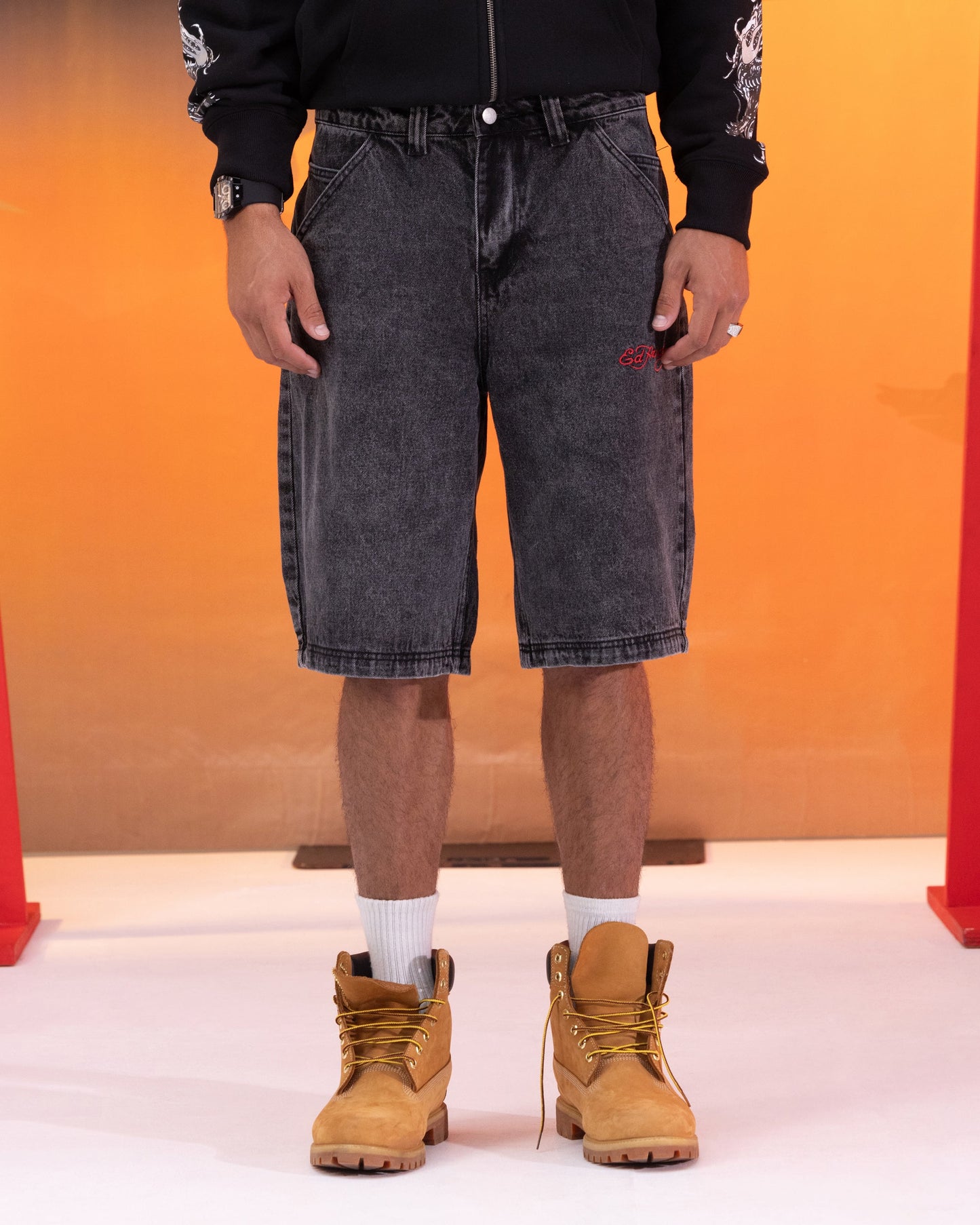 Ed Hardy Devil Jorts Black