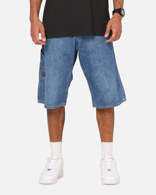 G-Star Bam Logger Denim Shorts Faded Blue