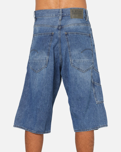 G-Star Bam Logger Denim Shorts Faded Blue