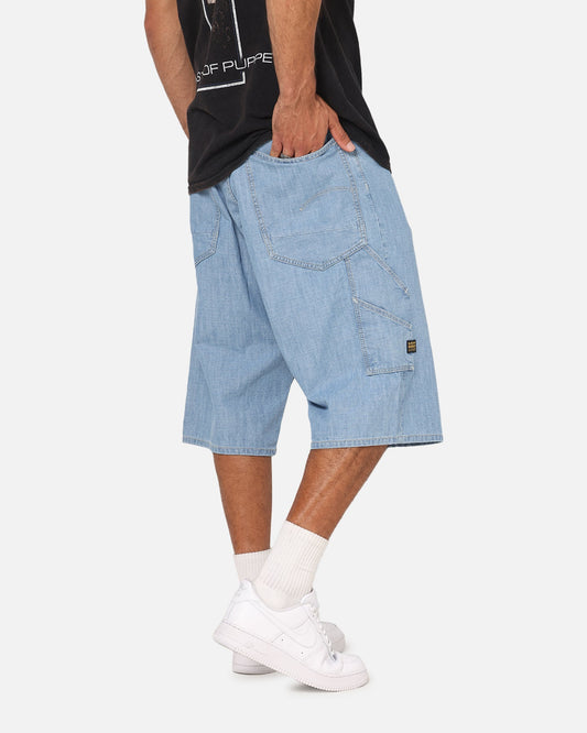 G-Star Bam Logger Denim Shorts Vintage Blue
